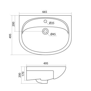 Мебельная раковина Santek Стелла 65см белый 4620000141426